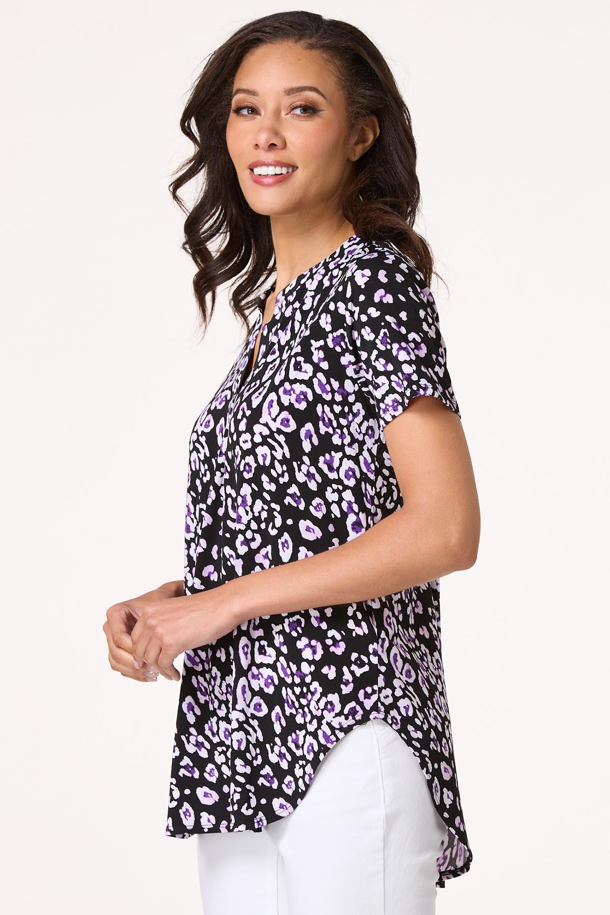 Animal Print Popover Top