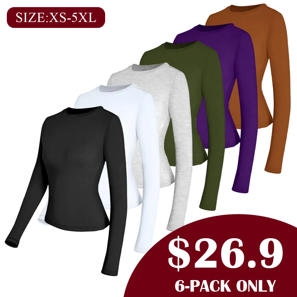 Women's long-sleeved shirt, basic crop top