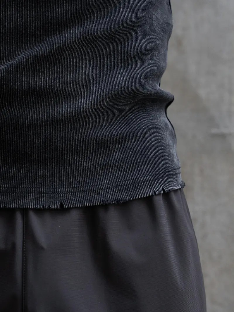 Premium Ultra-Soft Distressed Fitted Tank Top – Vintage Cotton Stretch