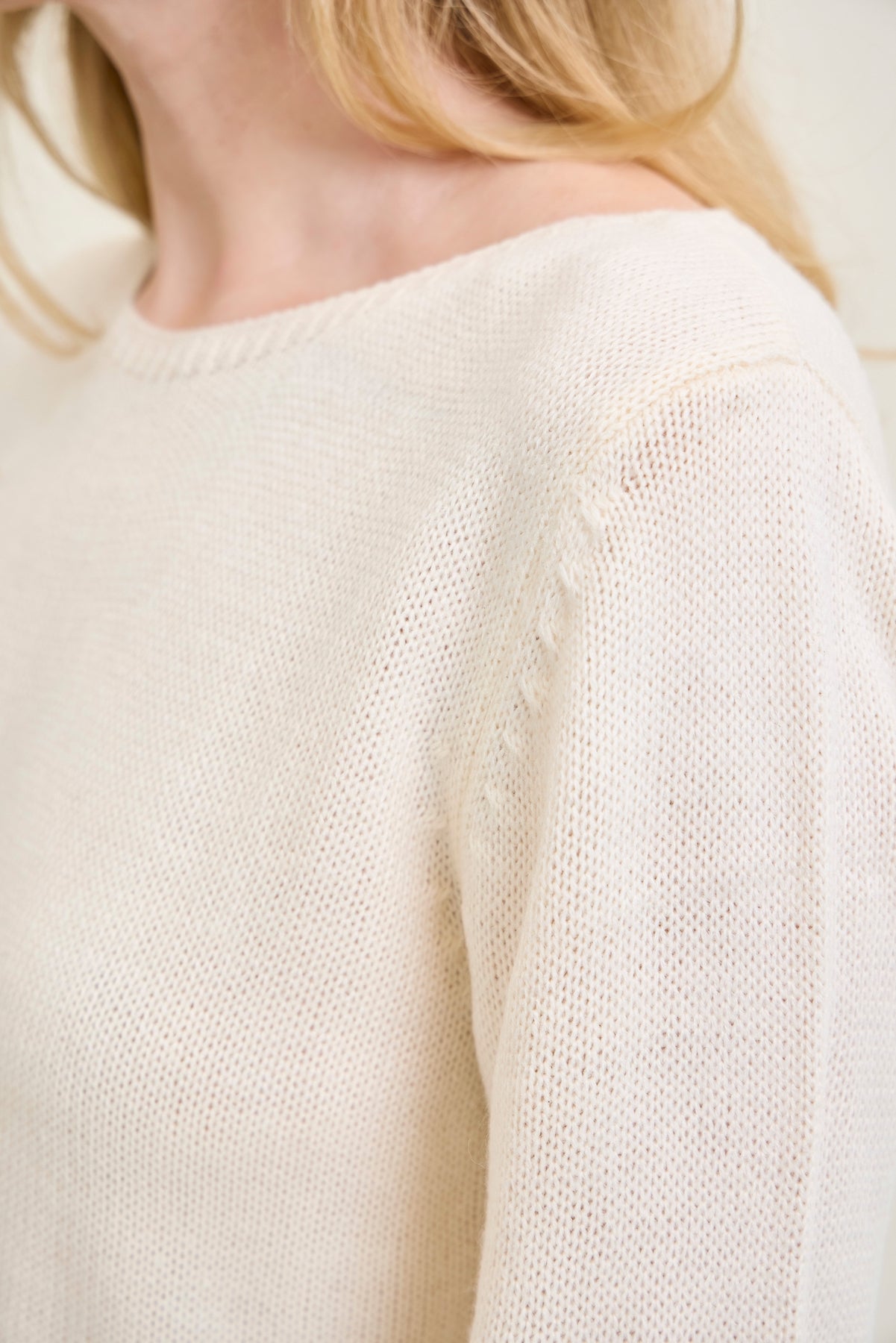 Tie Sleeve Pullover White Sweater