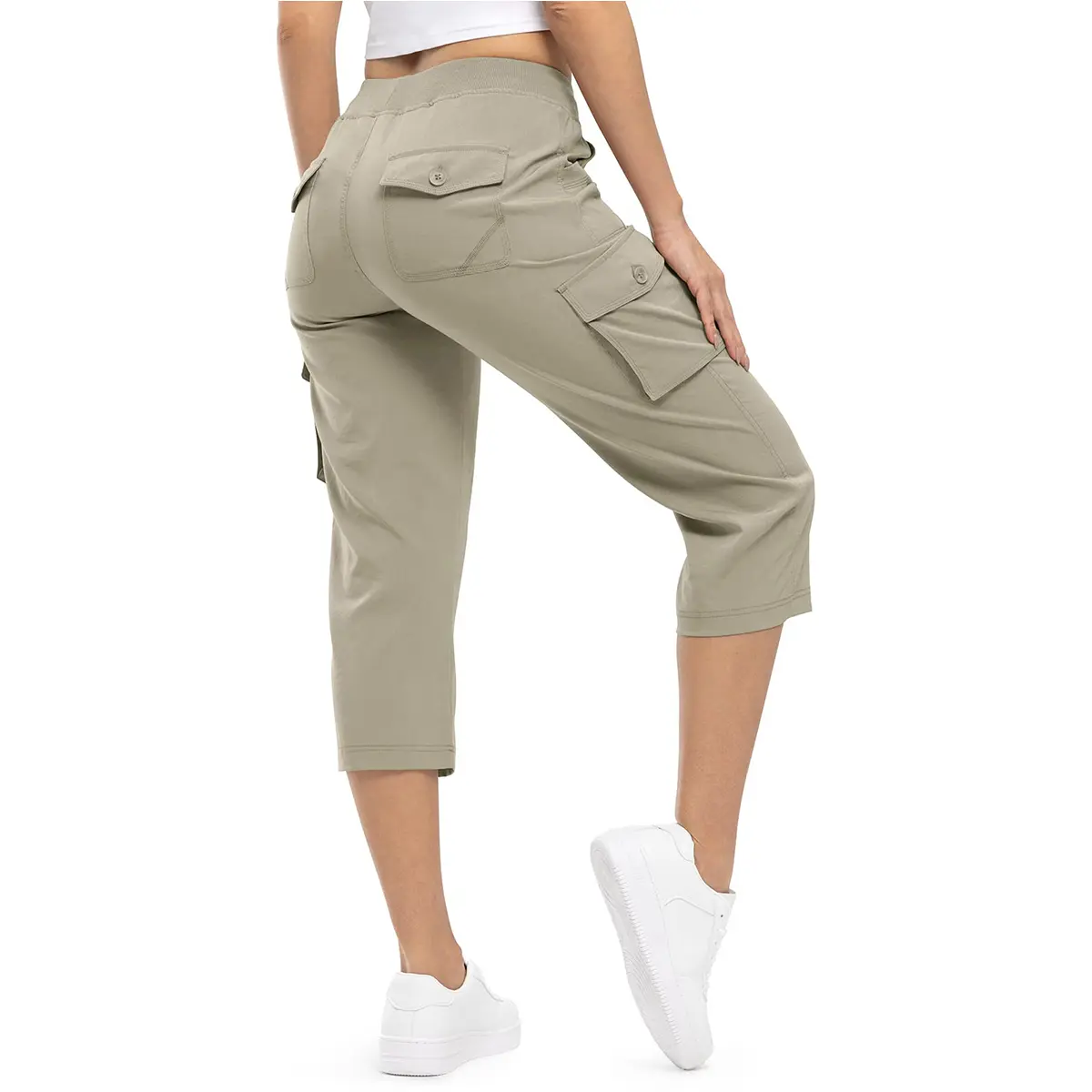 Women's Cargo Pants Plus Size Outdoor Lightweight Capris Casual