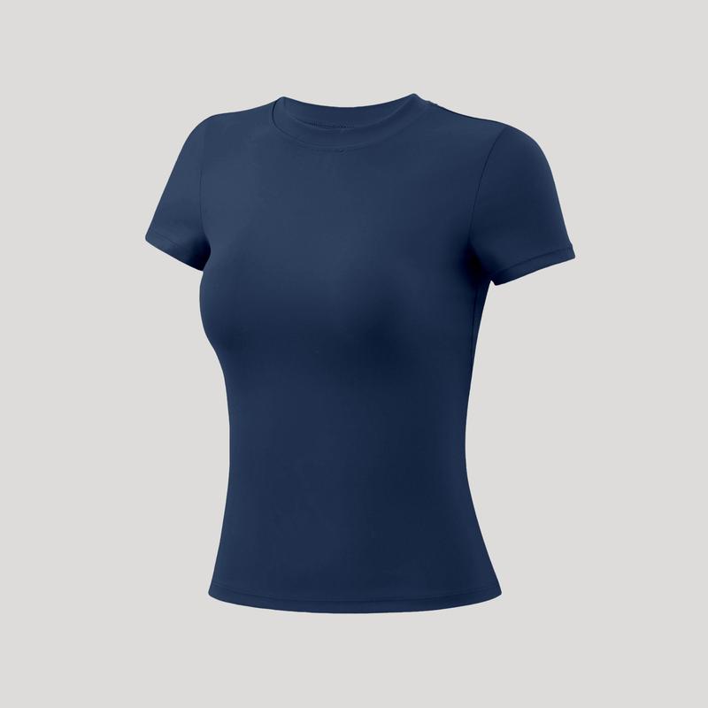 💪 Women’s Slim Fit Athletic Tee – Stretchy, Breathable Workout Top