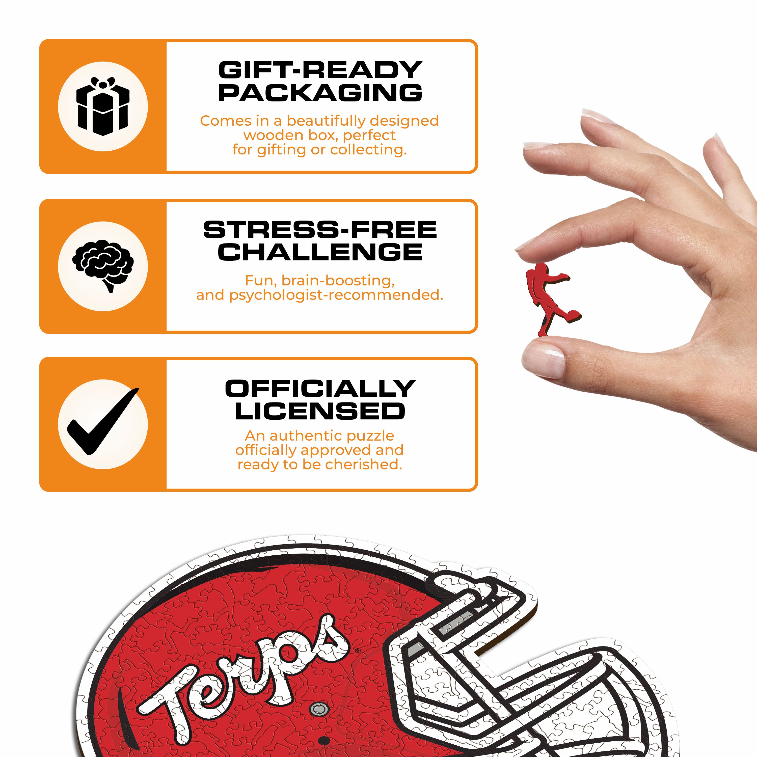 University of Maryland Helmet - Wooden Puzzle