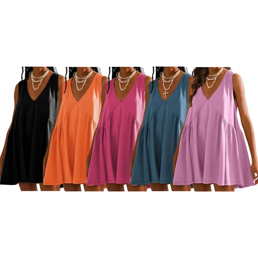 Womens Summer Sleeveless Mini Dress (Less than $3 each!)