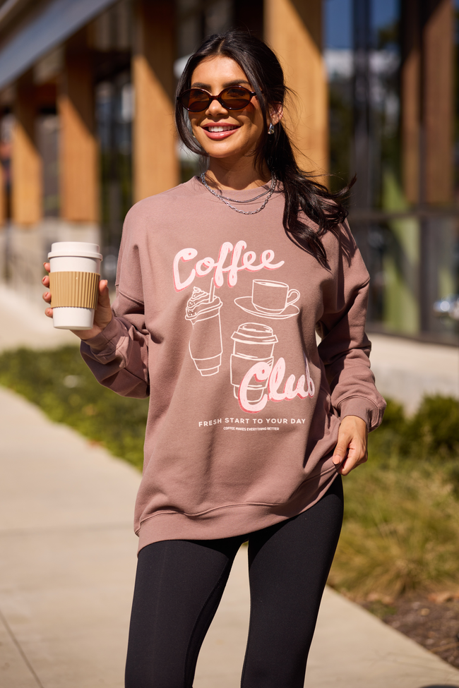Coffee Club Mocha Graphic Sweatshirt