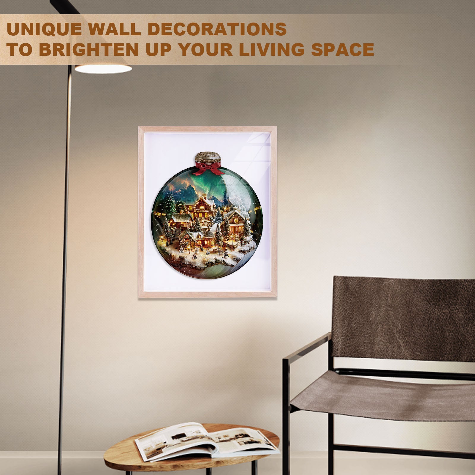 Christmas crystal ball Wooden Jigsaw Puzzle