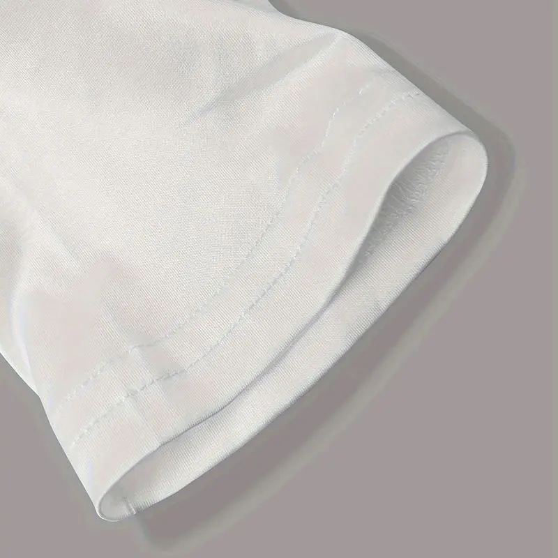 A new autumn and spring color-blocked business style men's casual printed long-sleeved T-shirt top