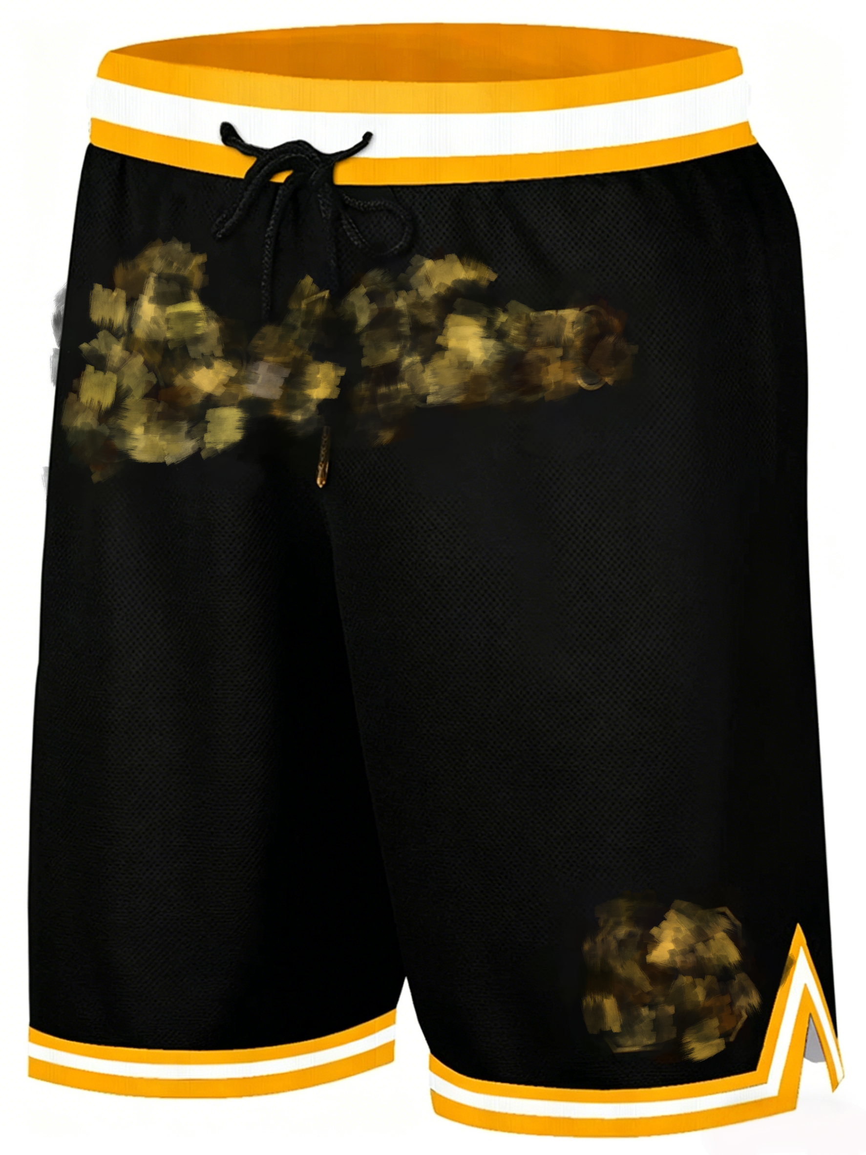 Men's Regular Fit Letter & Number Print Drawstring Waist Jersey Basketball Shorts