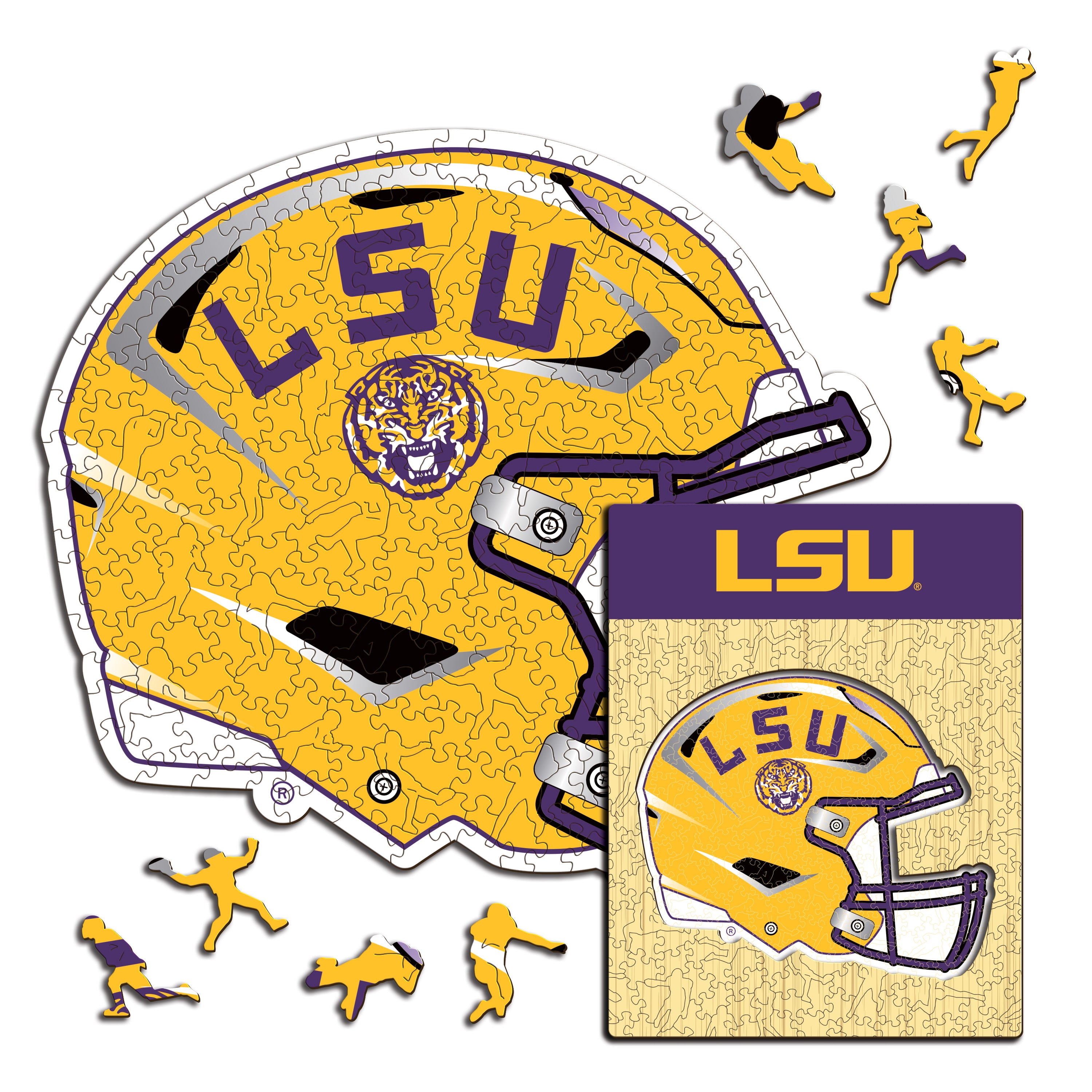 Louisiana State University Helmet - Wooden Puzzle