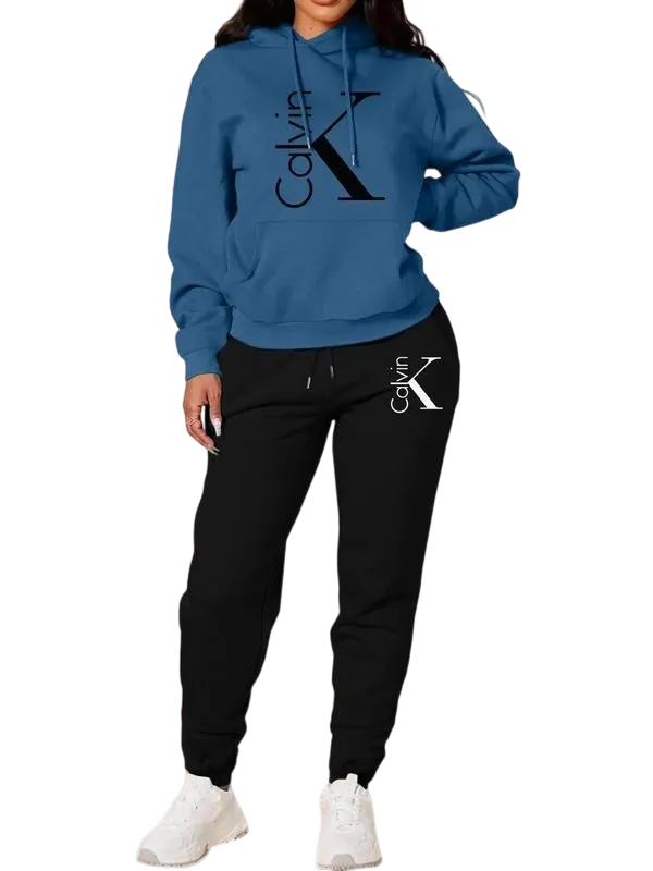 Women's Casual Hooded Sweatshirt Set