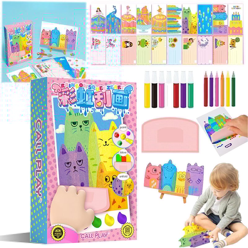 🎅20Pcs DIY Rainbow Scratch Art