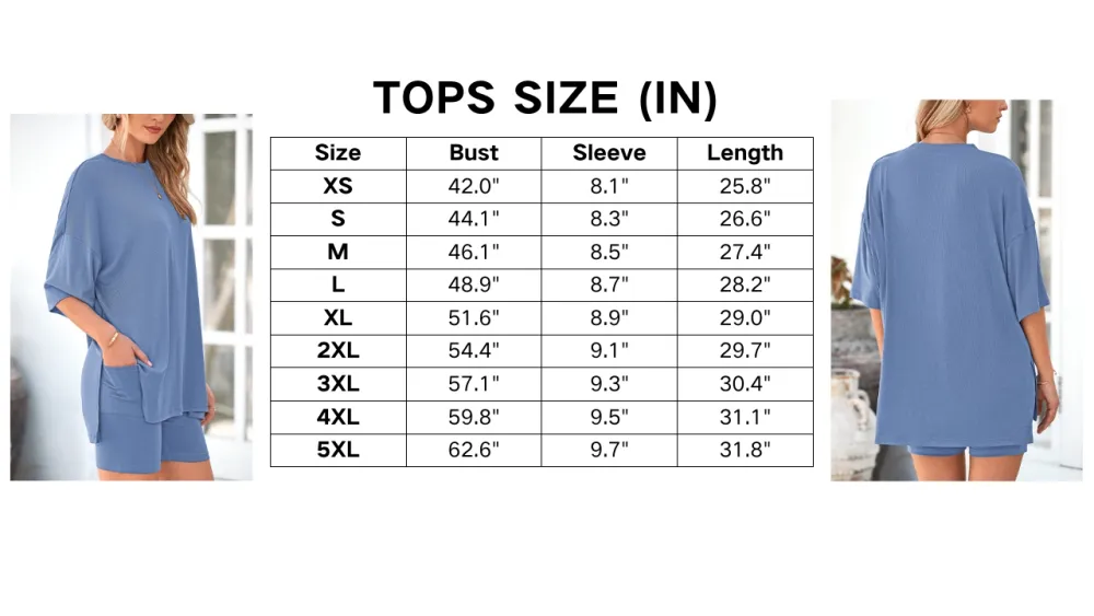 Women's Summer Oversized Shirt & Biker Shorts Set(Under $3 a set!)