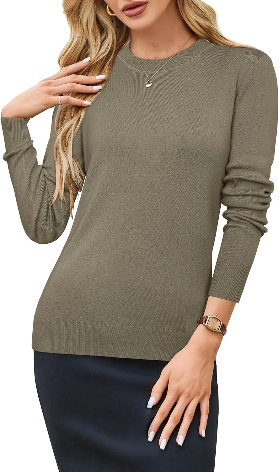 Women Fashion Wool Blend Sweater