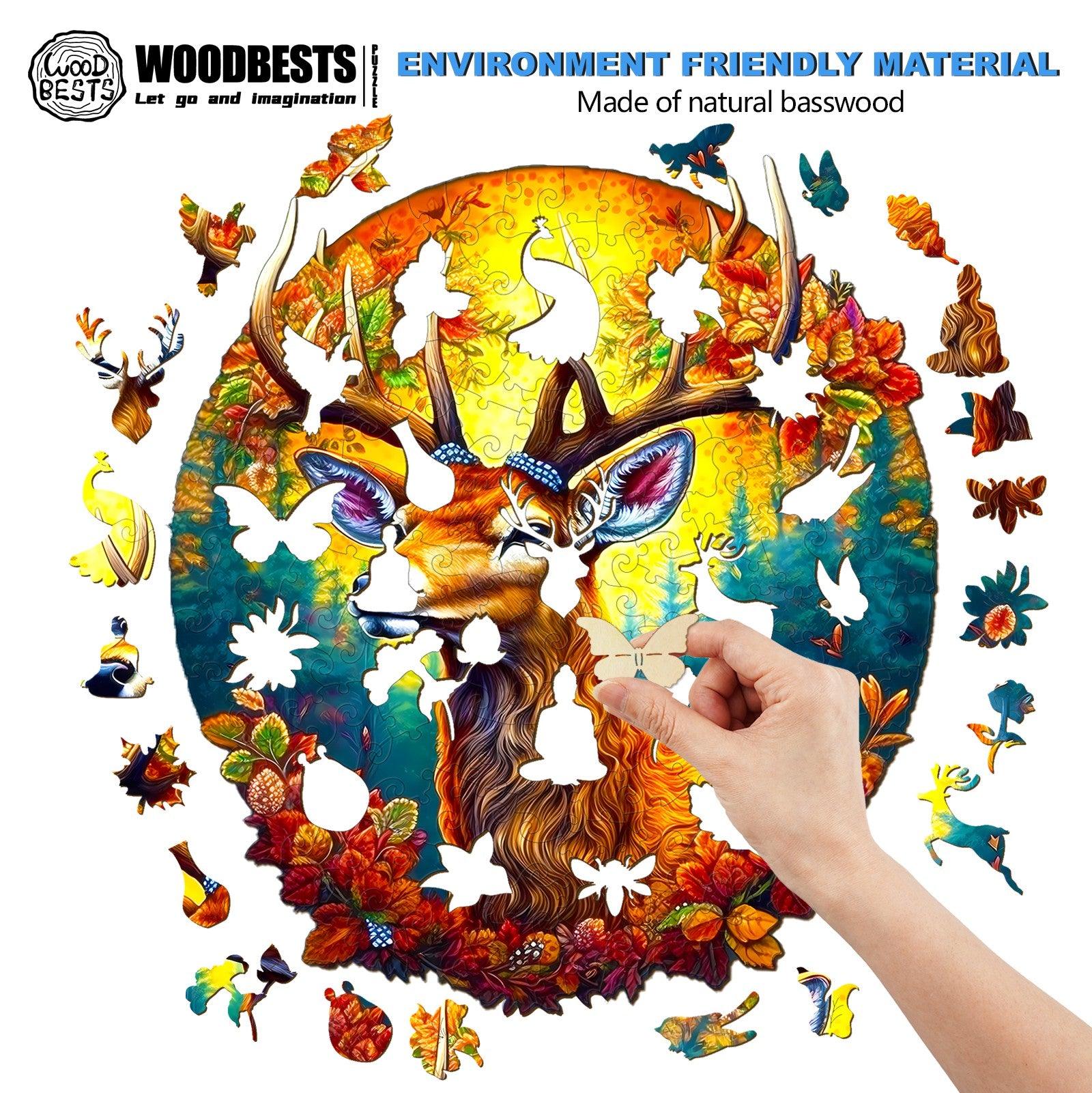 Deer Of Life-1 Wooden Jigsaw Puzzle