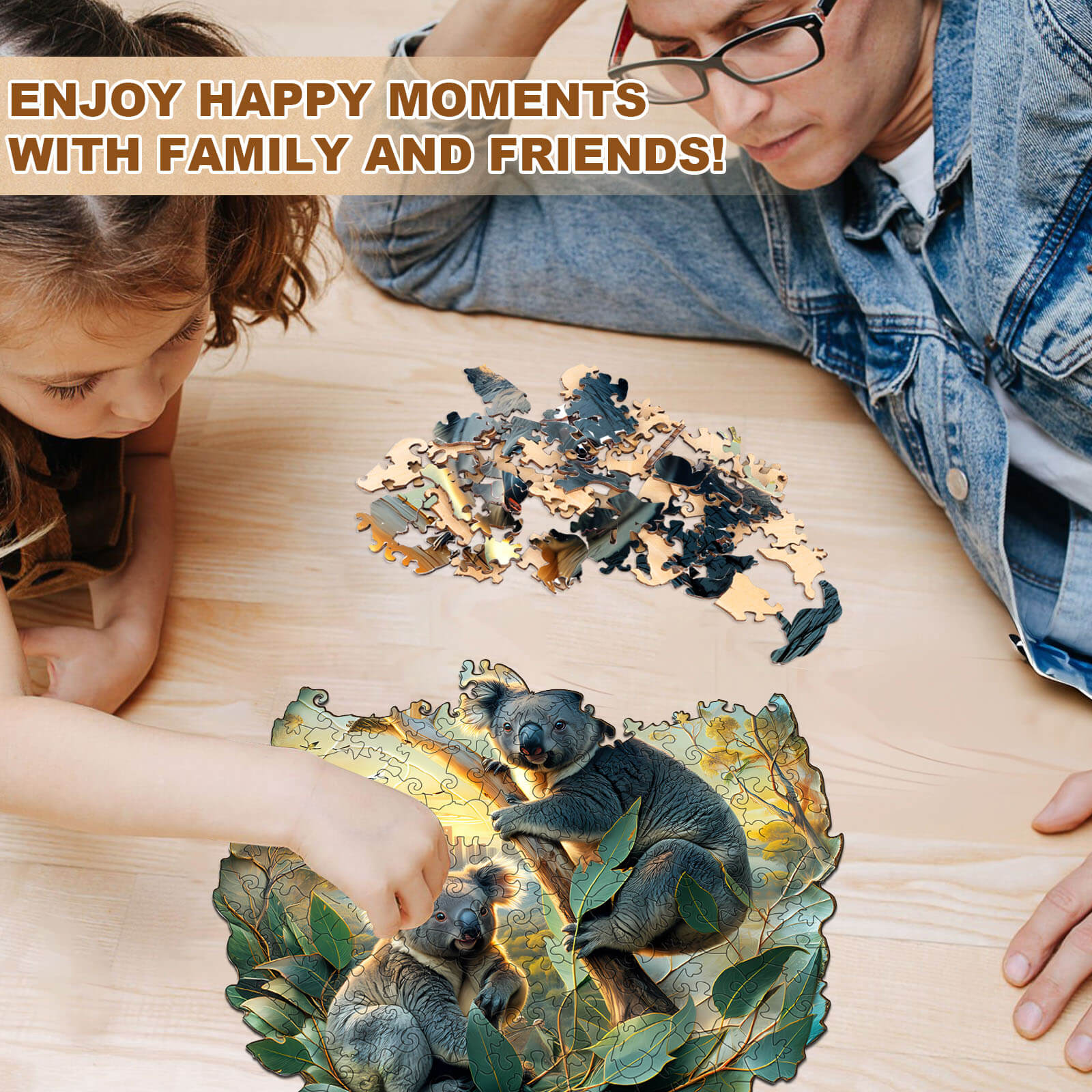 Koala in the sun Wooden Jigsaw Puzzle