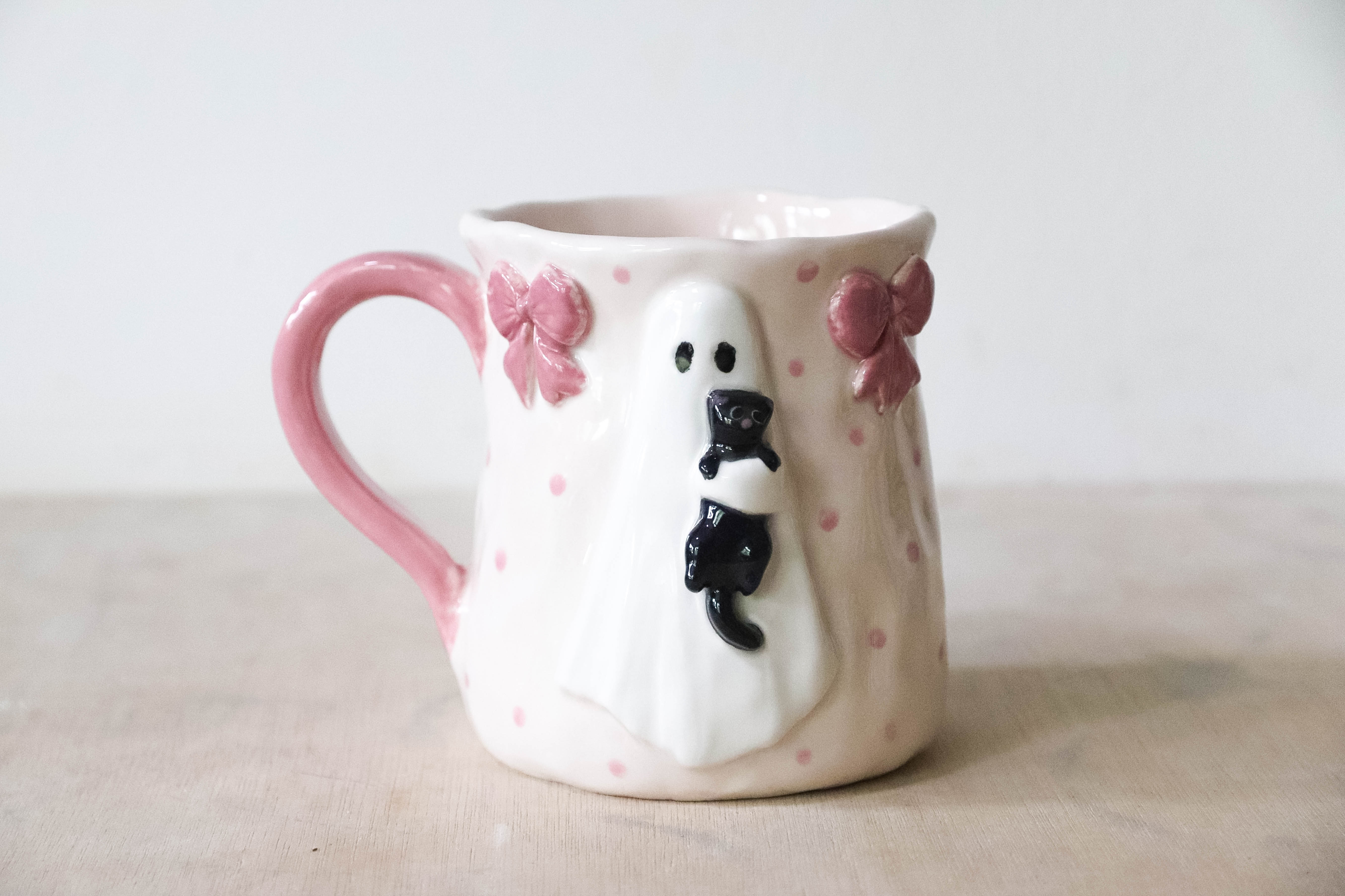 Ghost Cat Tulip Mug