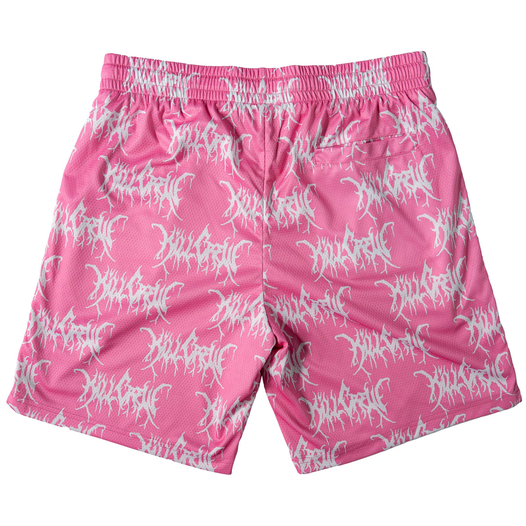 RELAXED CUT SHORTS ALL OVER - PINK / WHITE