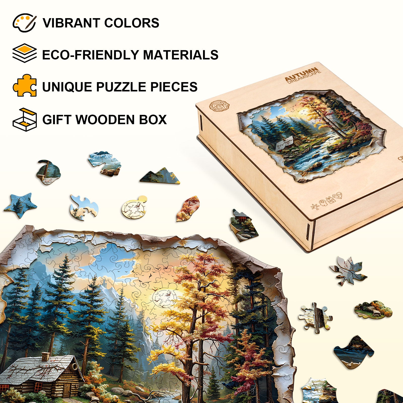 Autumn Dreamscape Wooden Jigsaw Puzzle