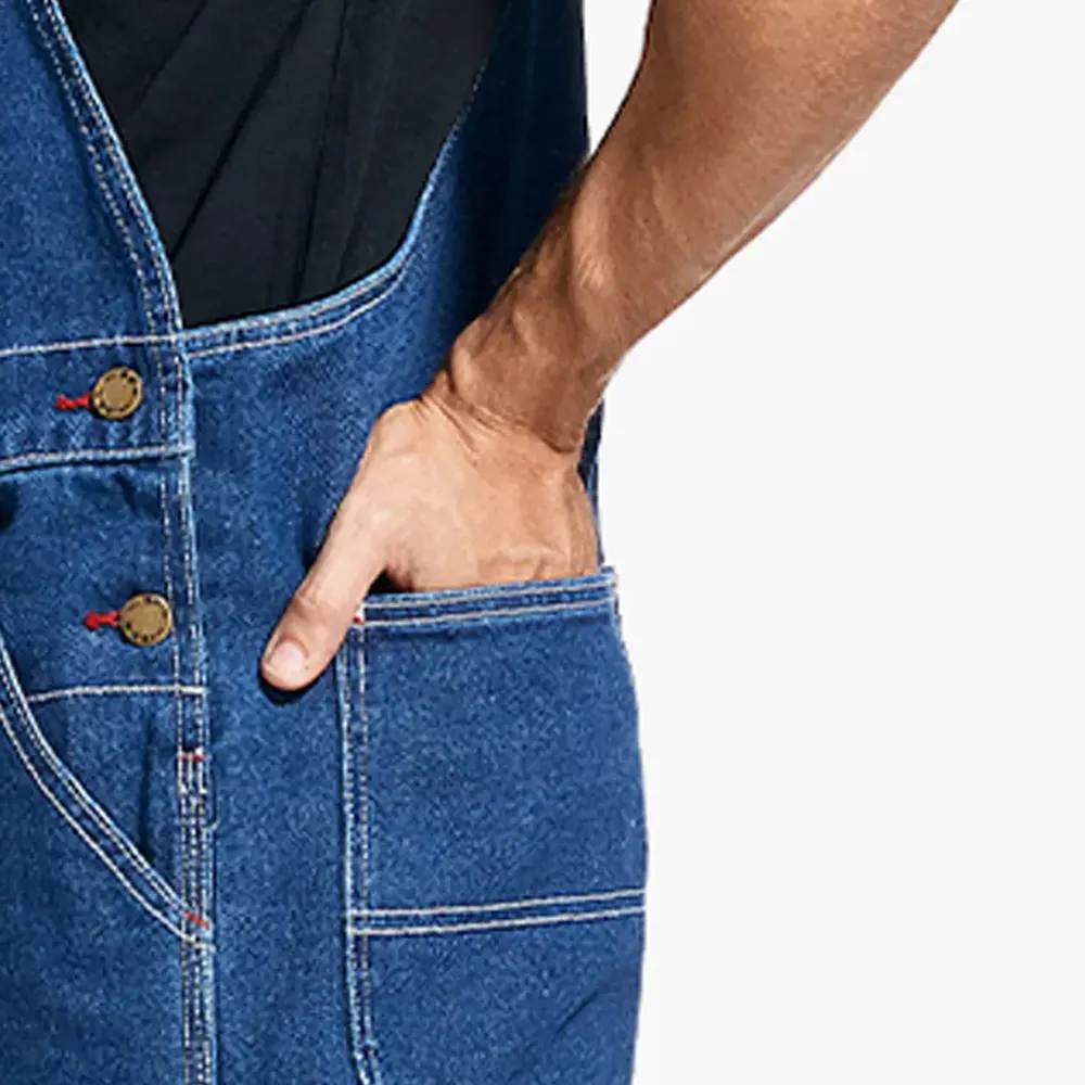 Men's Denim Bib Overalls, Men's Overalls Workwear with Adjustable Straps and Convenient Tool Pockets