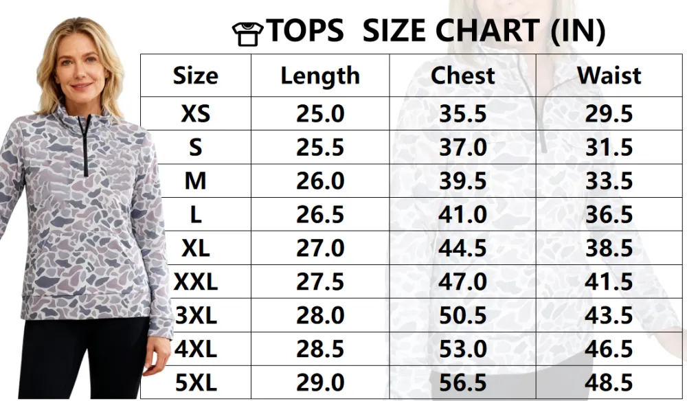 Women Camo Hunting Pullover Top Season Adult