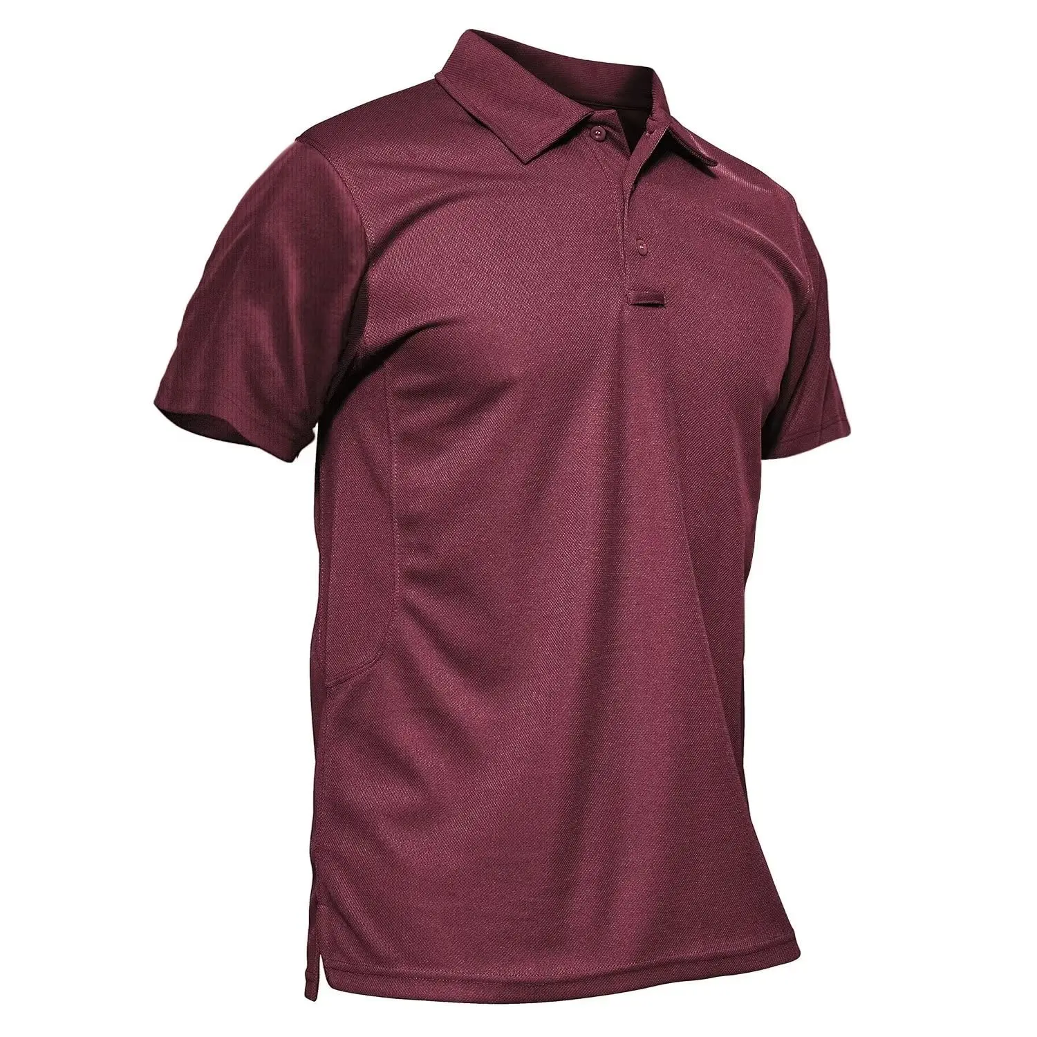 Men's Polo Shirt Quick Dry Performance Short Sleeve Pique Jersey Golf Work Polo Shirt Casual Menswear Top Outdoorfun
