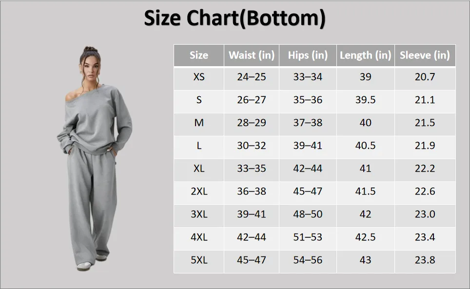 Women's Leisure Solid Color Sloping Shoulder Long Sleeve Top & Wide Leg Trousers Co-ord