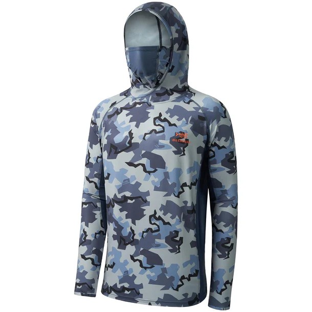 UPF 50+ Long Sleeve Camo Hoodie for Hunting with Mask