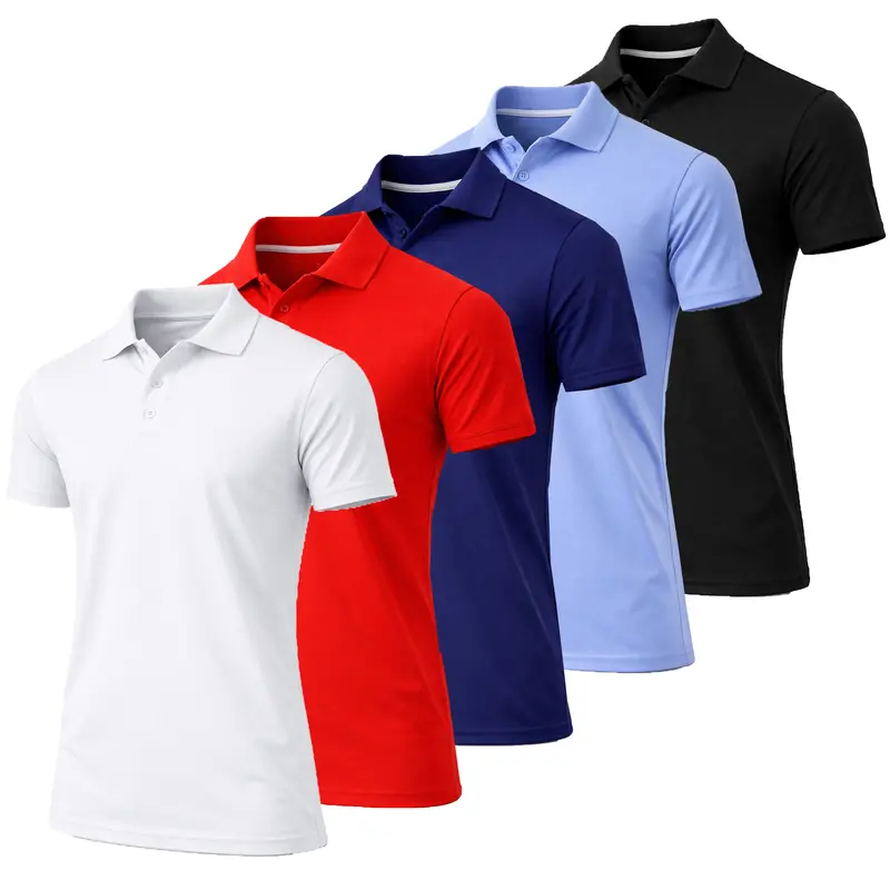 🔥10-pack only $24 🔥Men's Quick Dry Polo Shirt Set