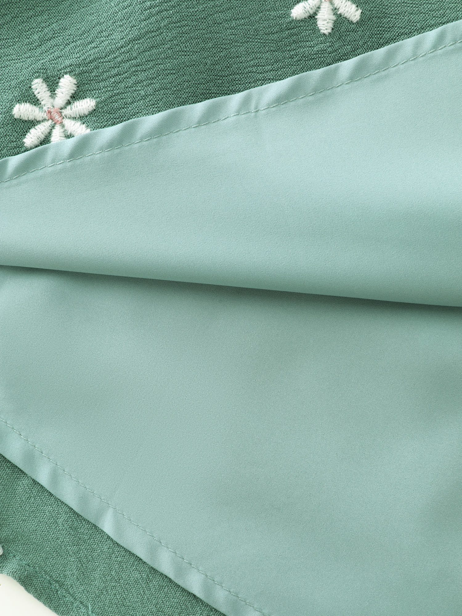 Supersoft Floral Embroidered Waist-Tie Mini Dress