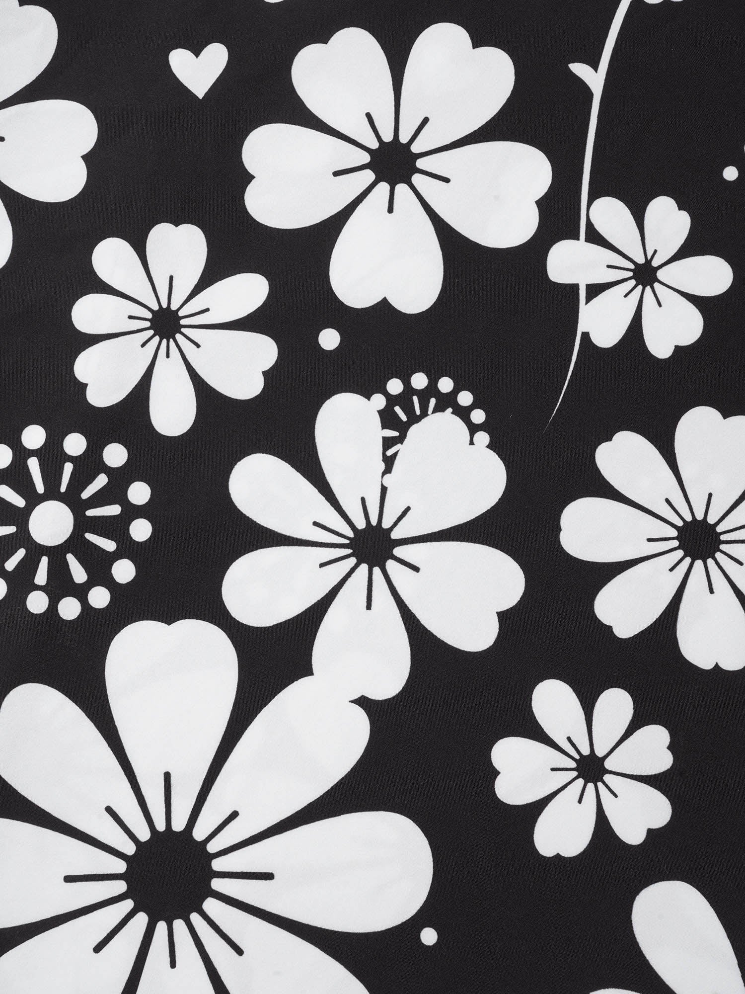 V-Neck Floral Print Flared Sleeve Dress