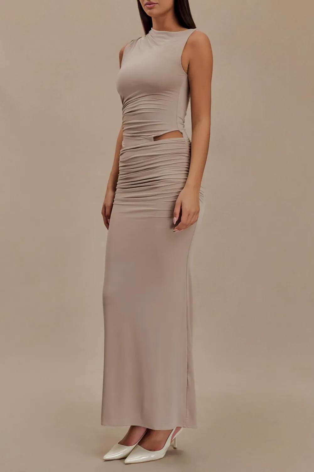 Slinky Cut Out Maxi Dress