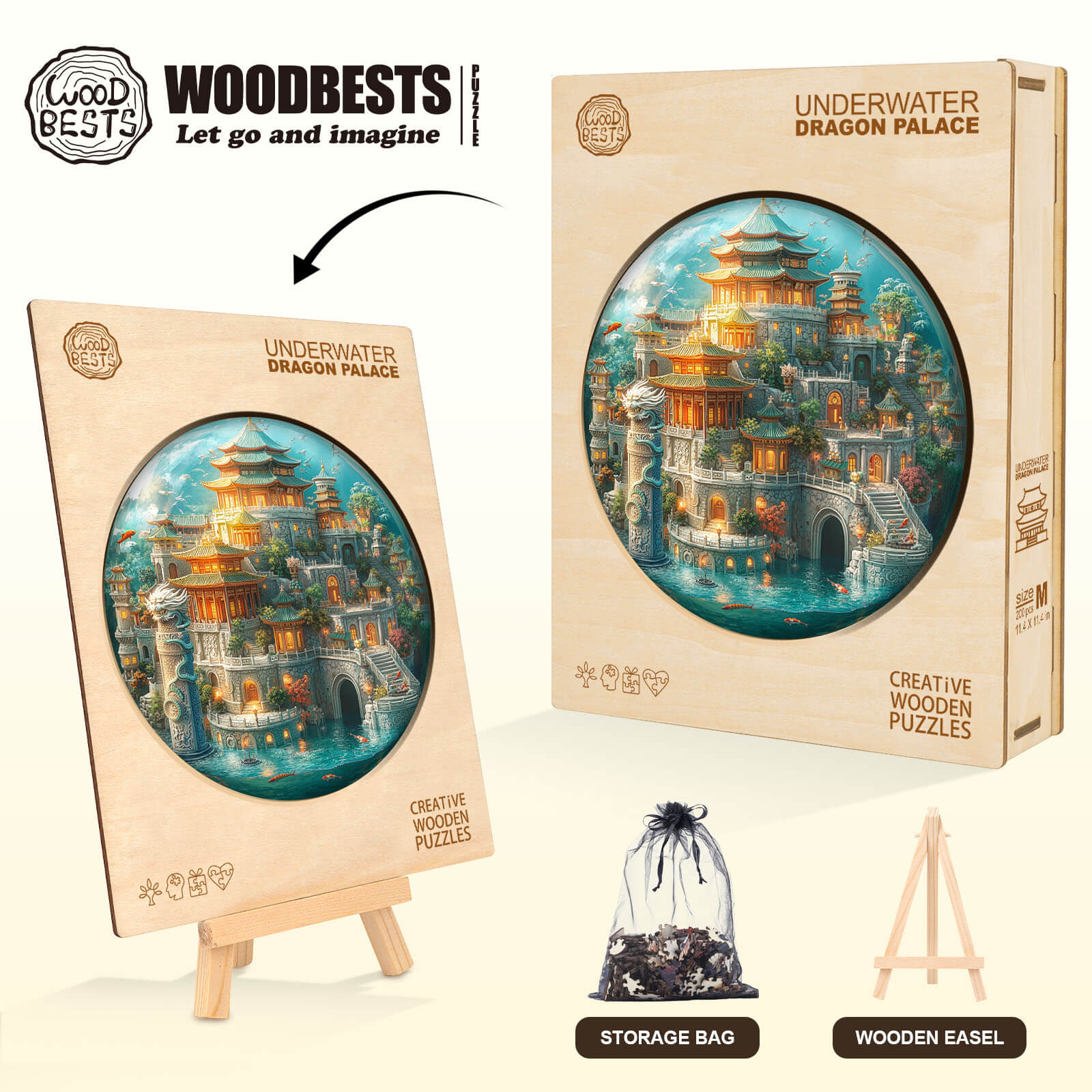 Underwater Dragon Palace Wooden Jigsaw Puzzle