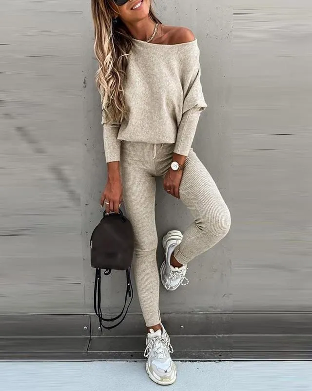 Women's 2 Piece Lounge Outfit Long Sleeve