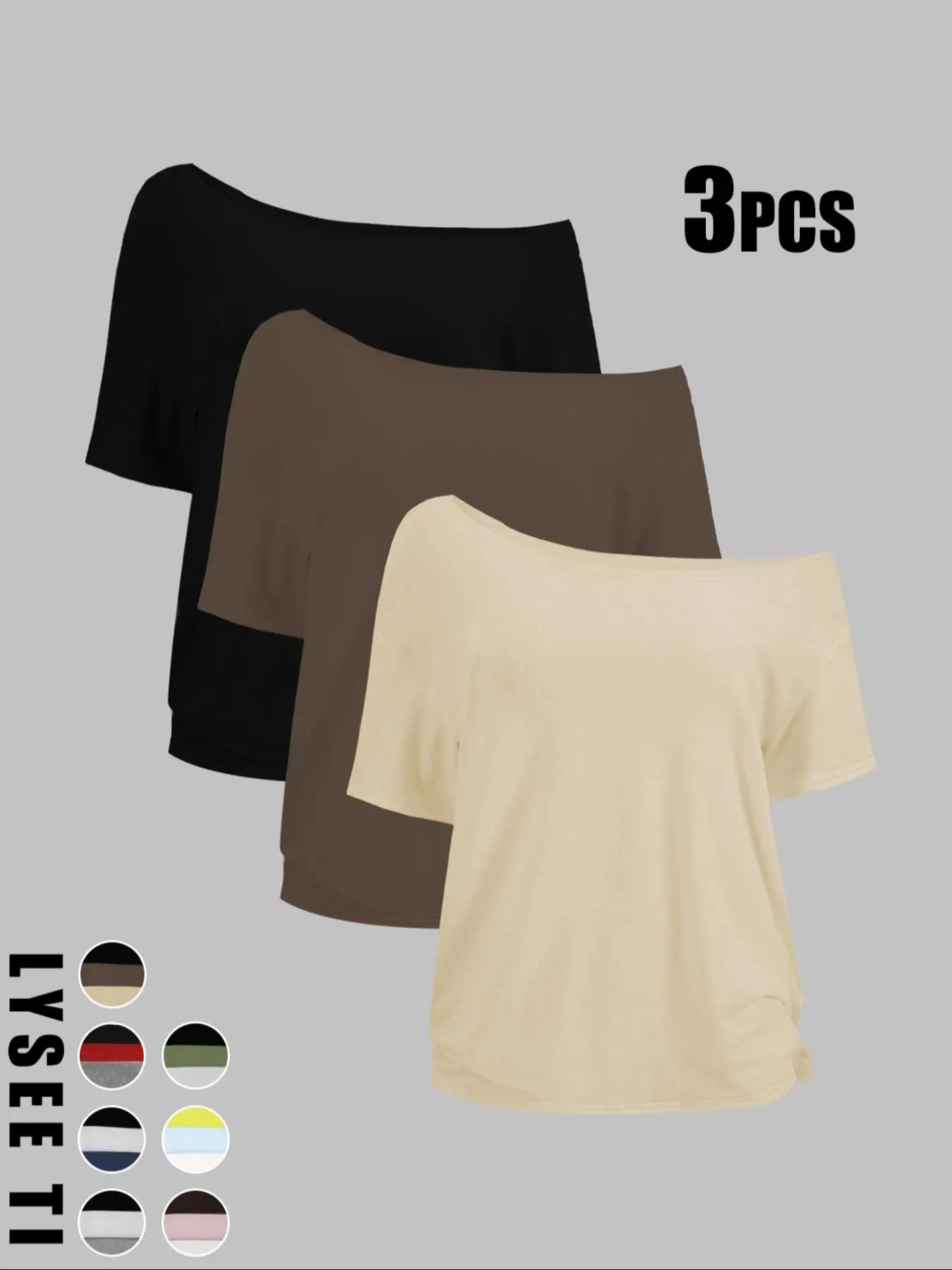 🔥Women's Solid Color Tee, Casual Basic Essential Short Sleeve T-shirt Top