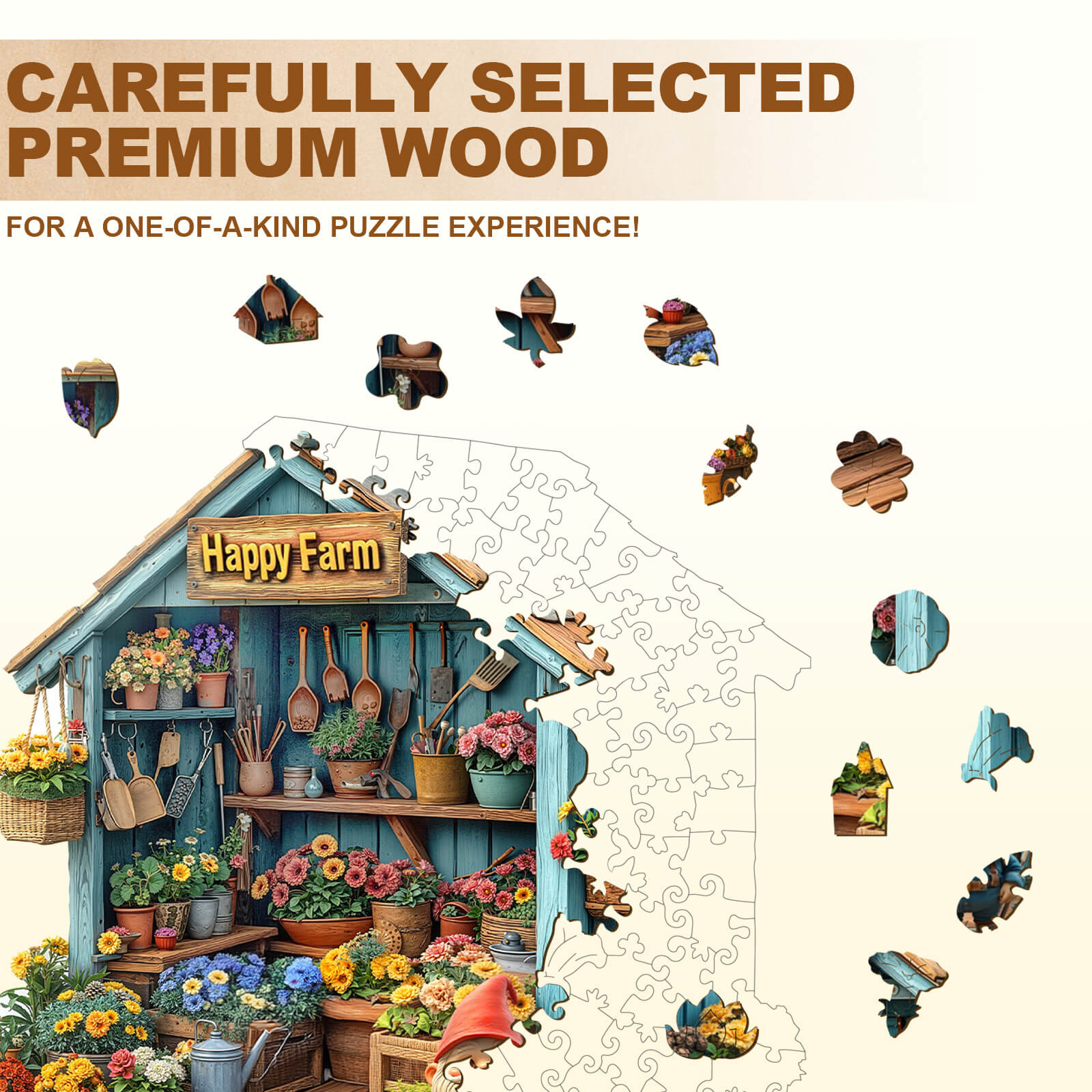 Happy Farm Wooden Jigsaw Puzzle