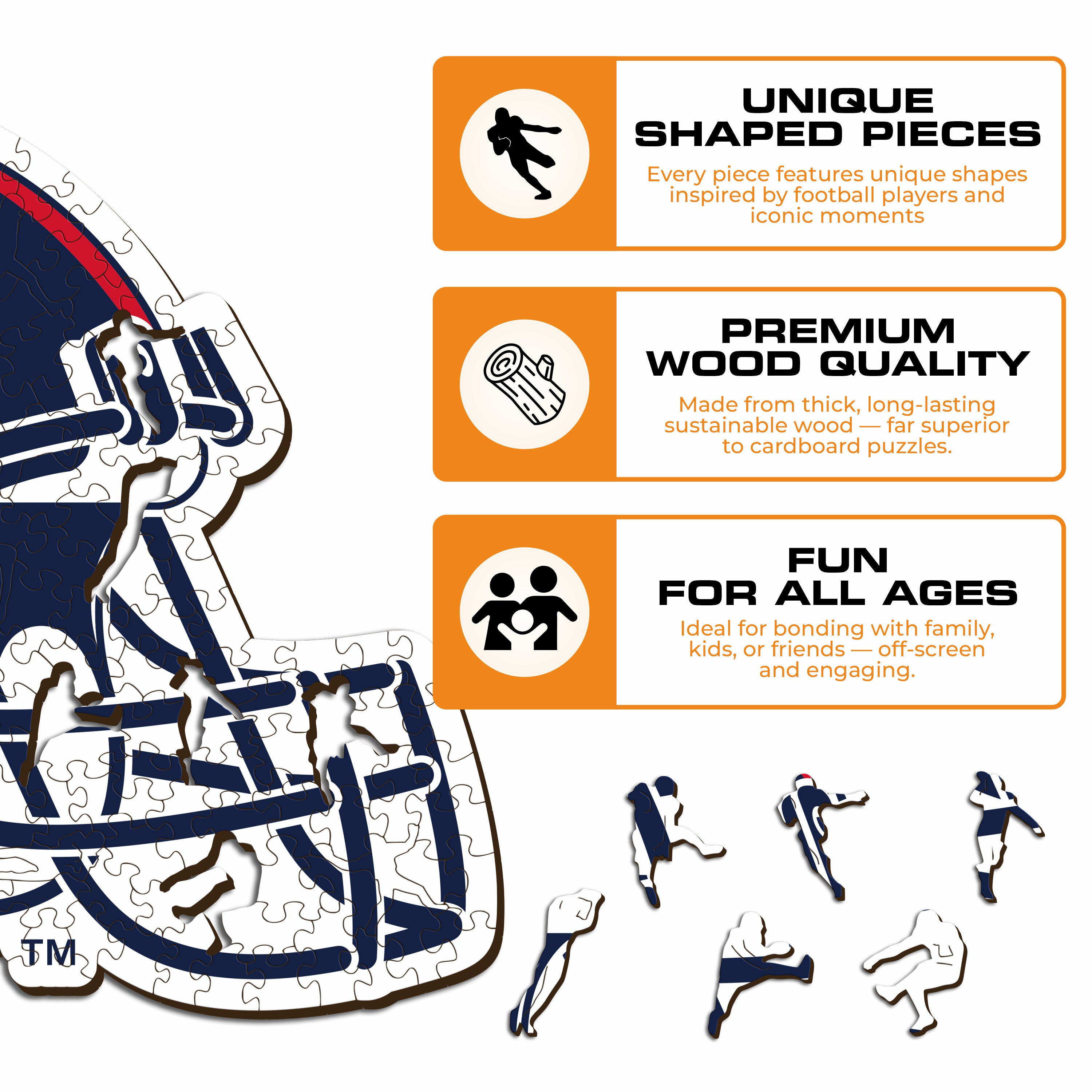 University of Mississippi Helmet - Wooden Puzzle