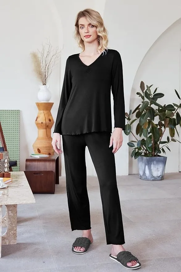 Womens Pajama Sets 2 Piece Lounge Set Fall Winter Pajamas