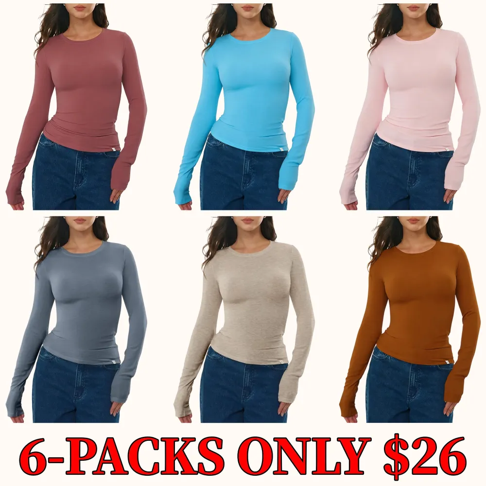 Women's Merino Wool Blend Long-Sleeved Crew Neck Top