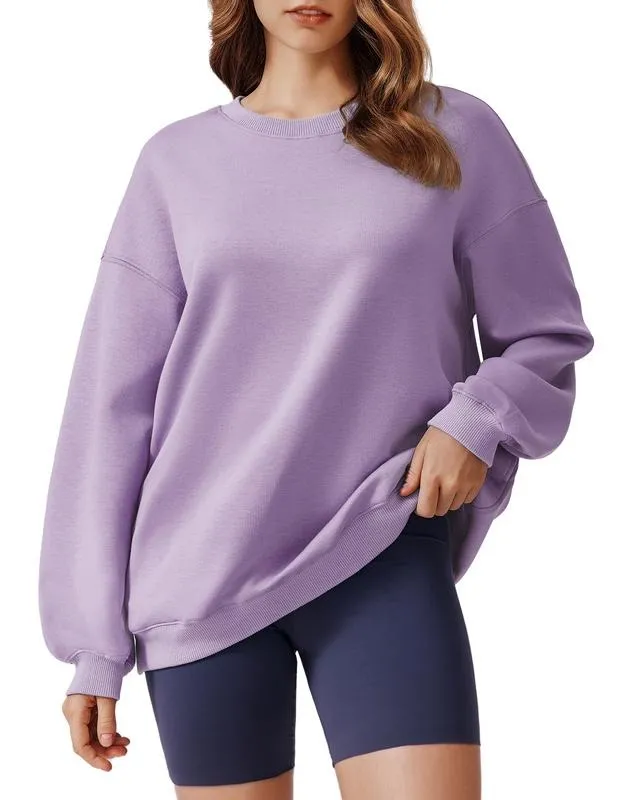 Women's Oversized Sweatshirt 2025 Spring Outfit Long Sleeve