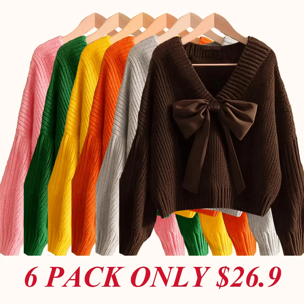 Women's Casual Bow Knit Sweater