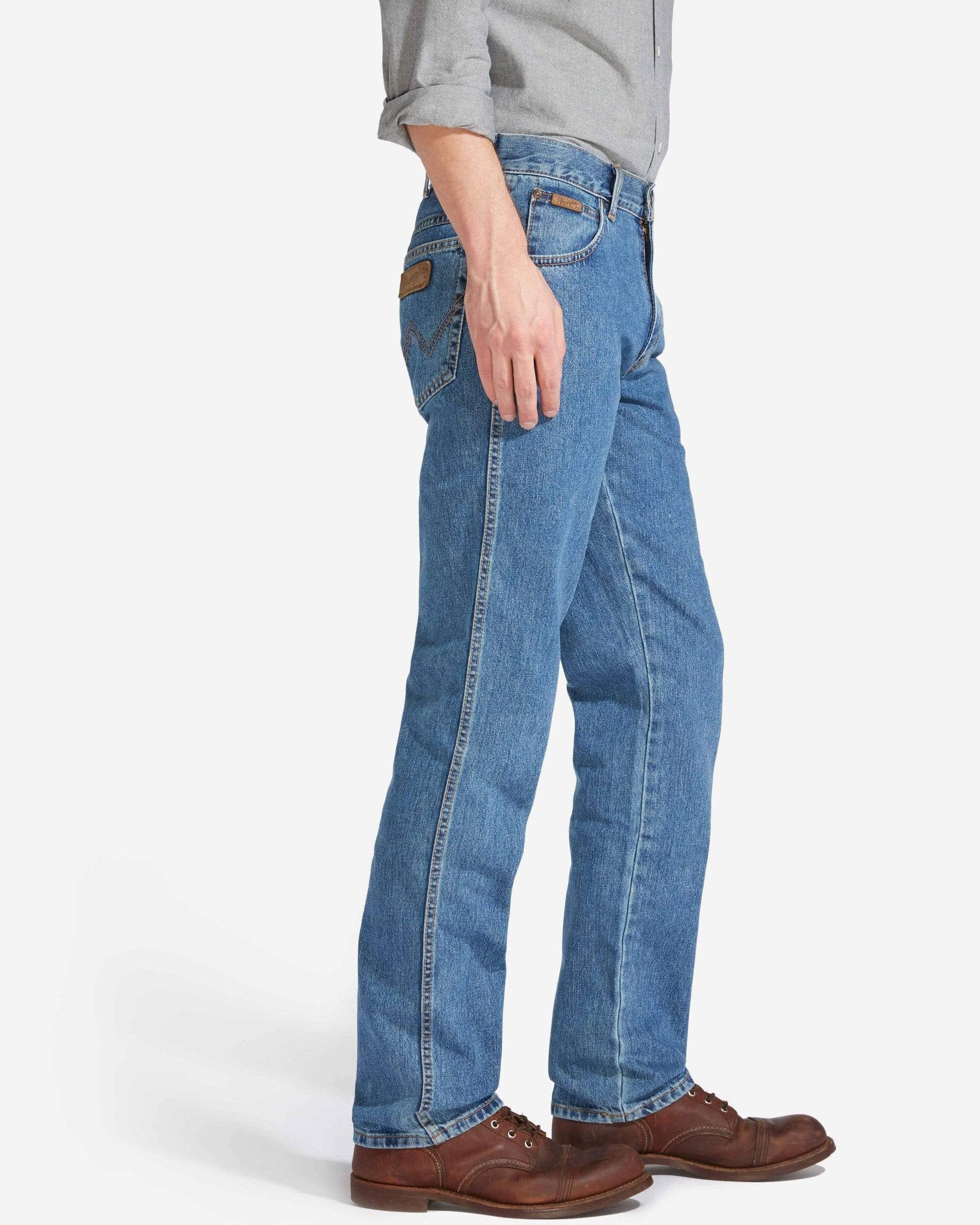 Texas Authentic Straight Mens Jeans - Stonewash Blue