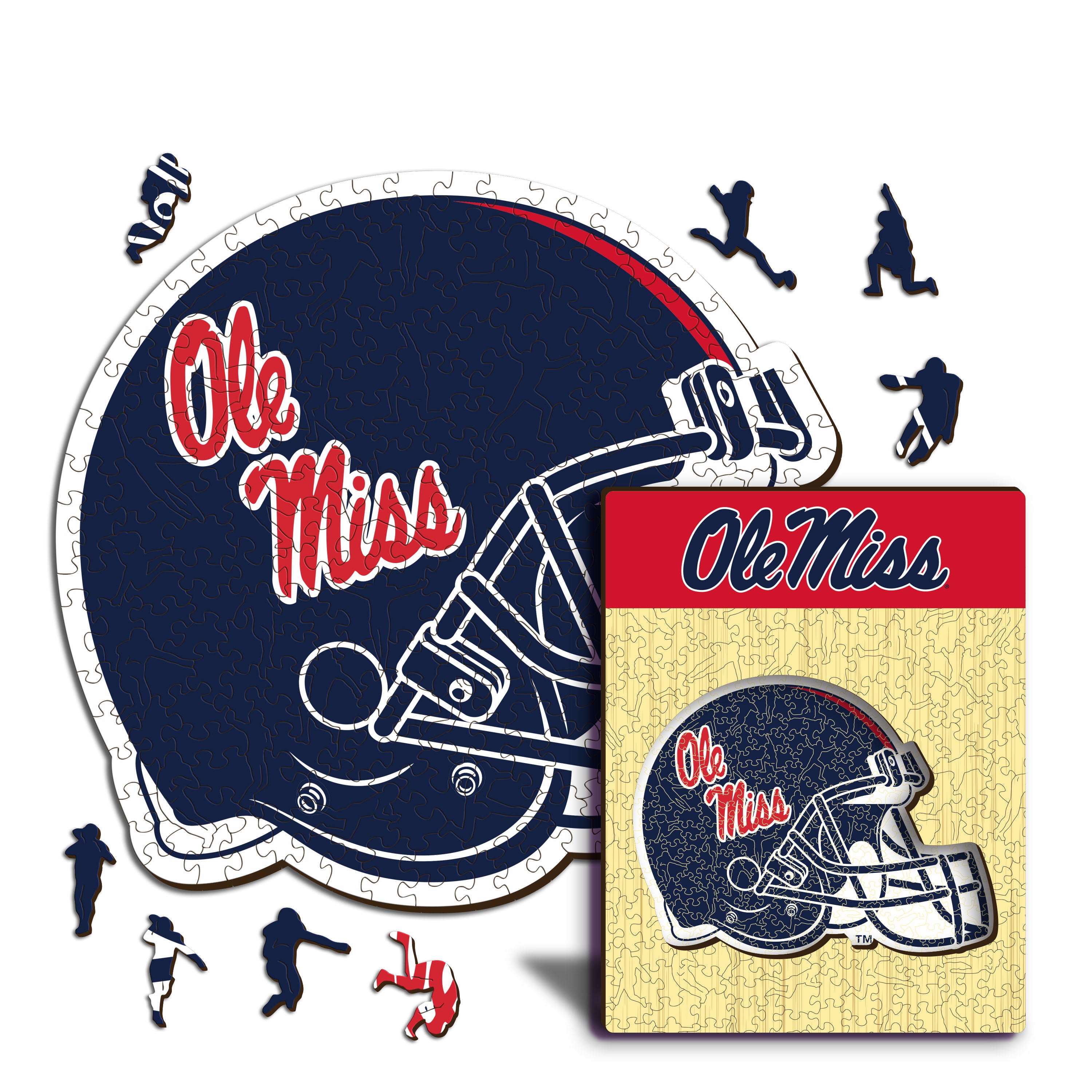 University of Mississippi Helmet - Wooden Puzzle