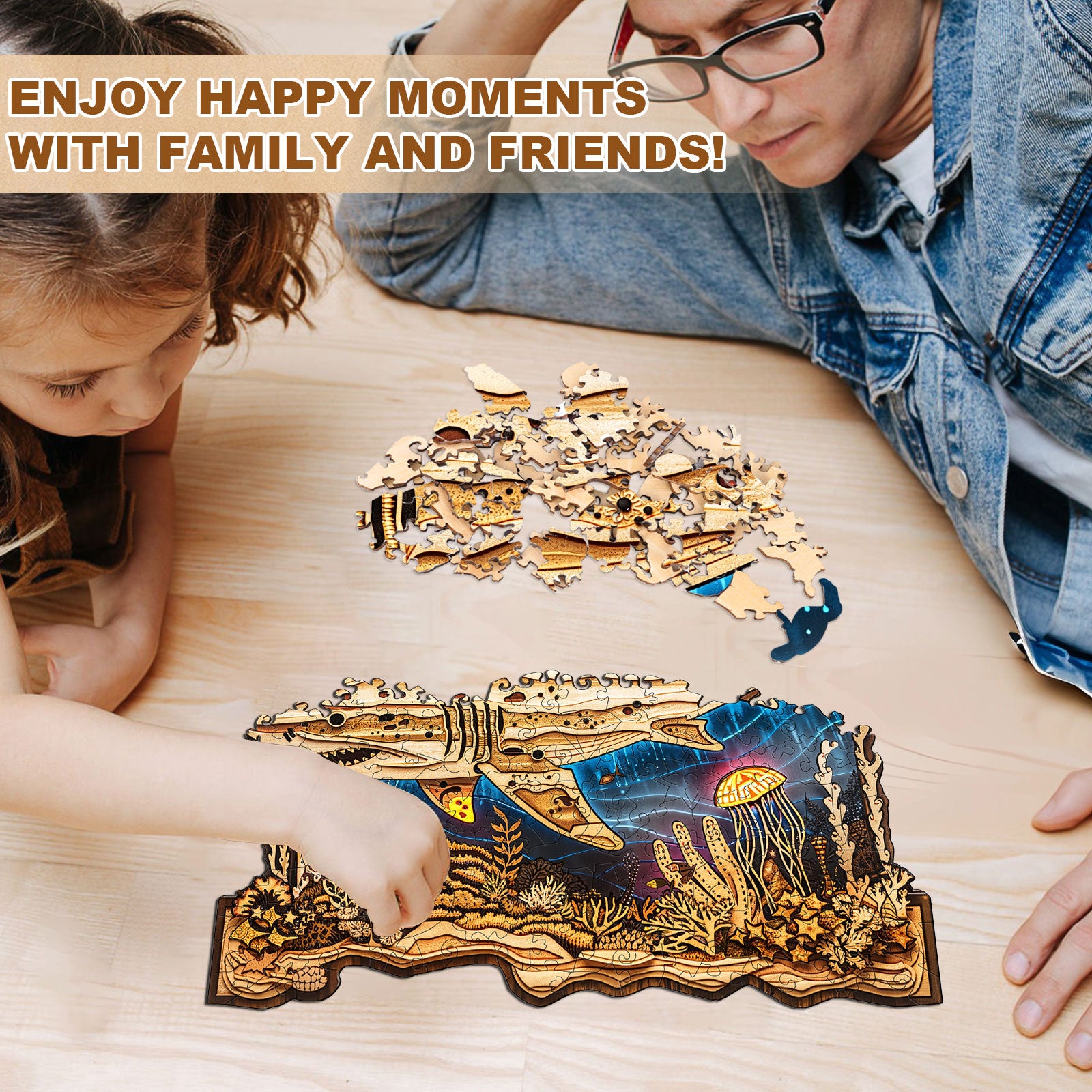 Woodcarved Shark Wooden Jigsaw Puzzle