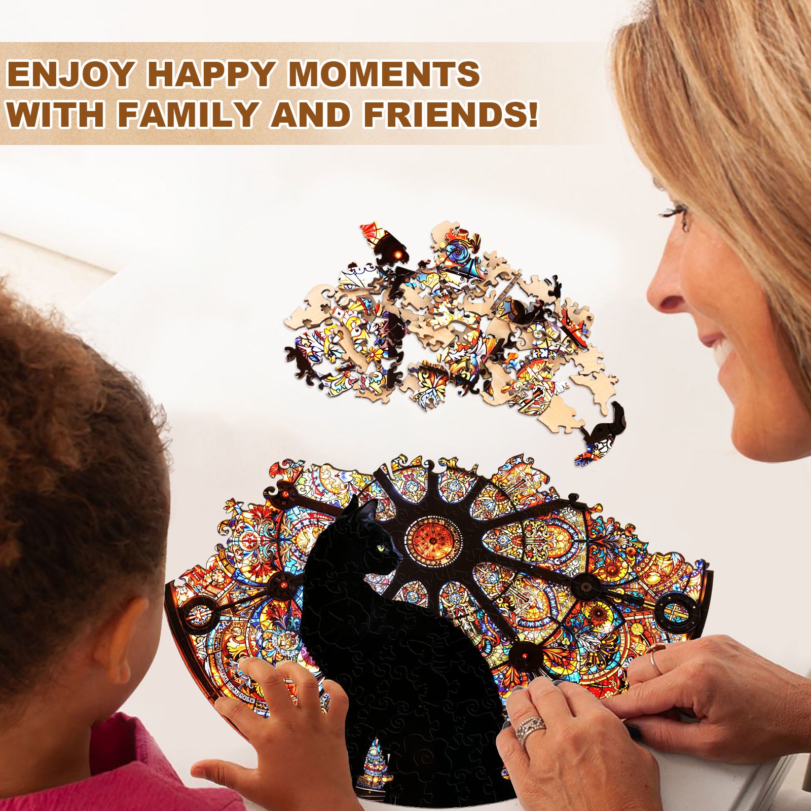 Church Cat Wooden Jigsaw Puzzle