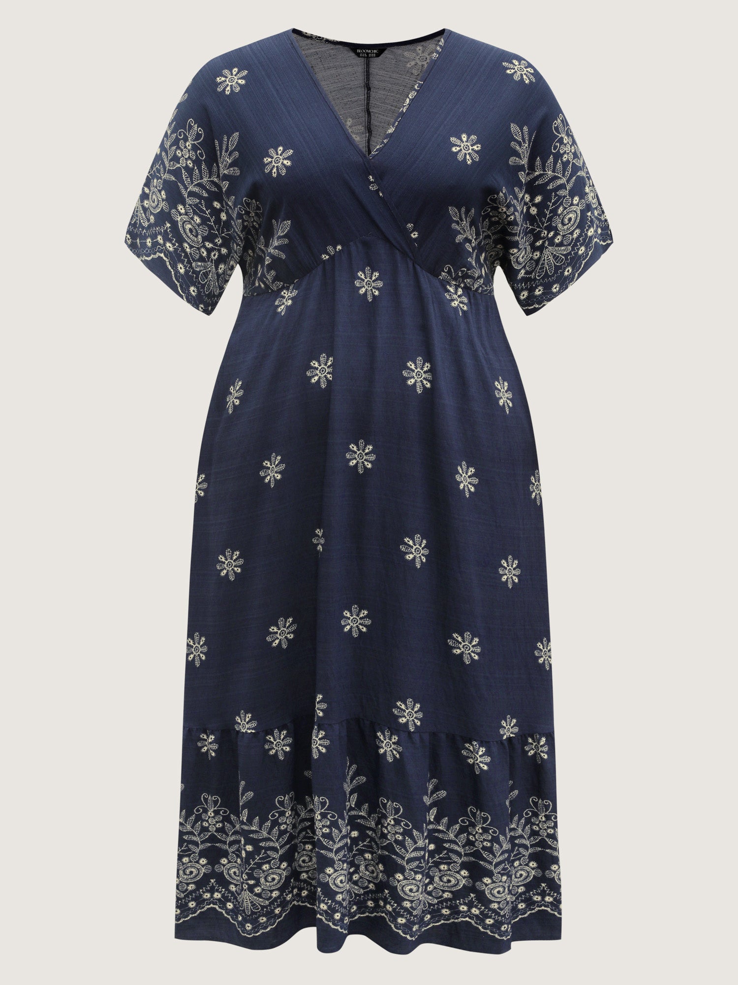 Surplice Neck Split Side Pockets Maxi Dress