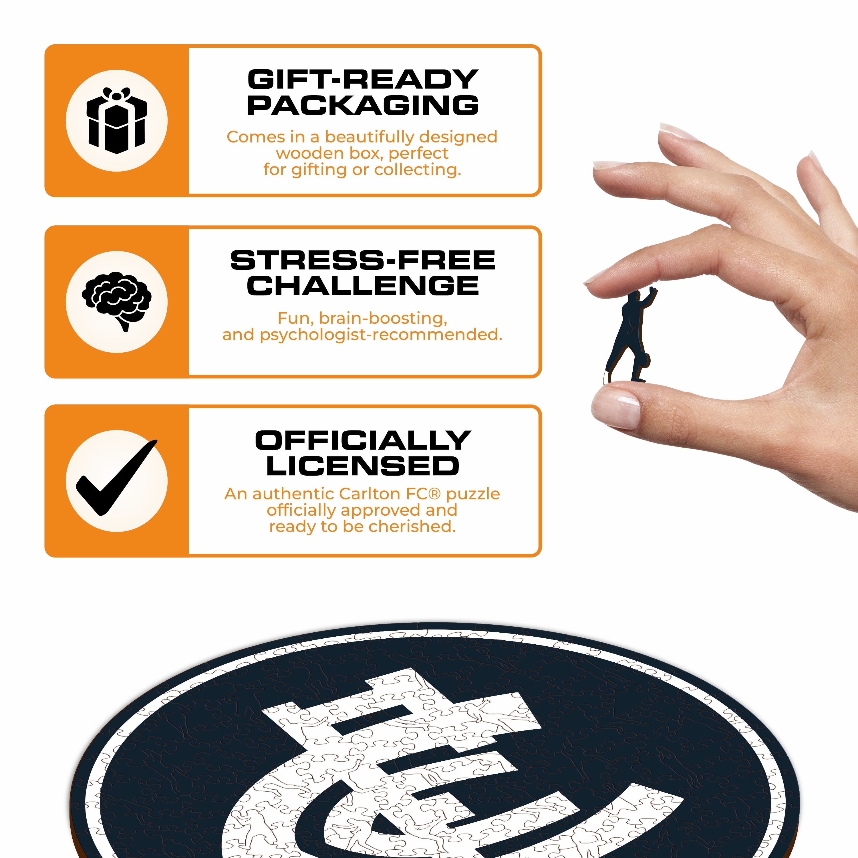 Carlton FC Logo - Wooden Puzzle