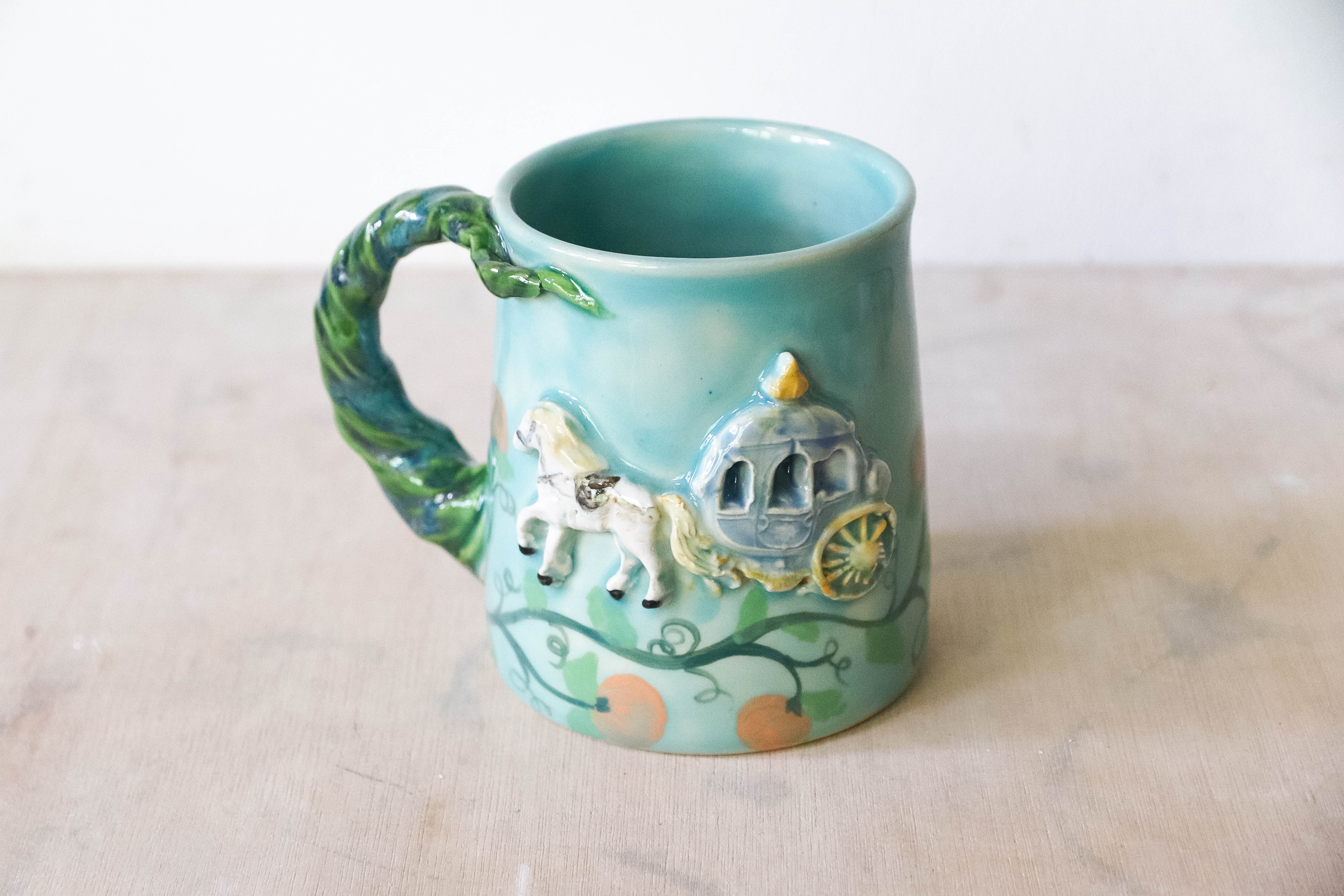Princess Carriage Stoneware Mug