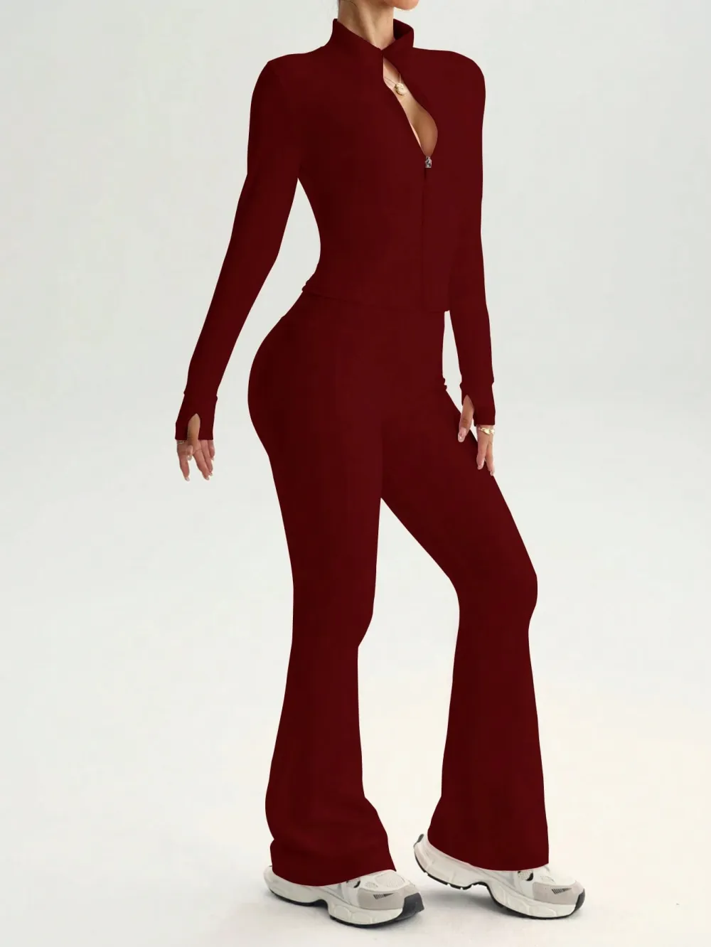 Women's Street Style 2-Piece Bodycon Activewear Set