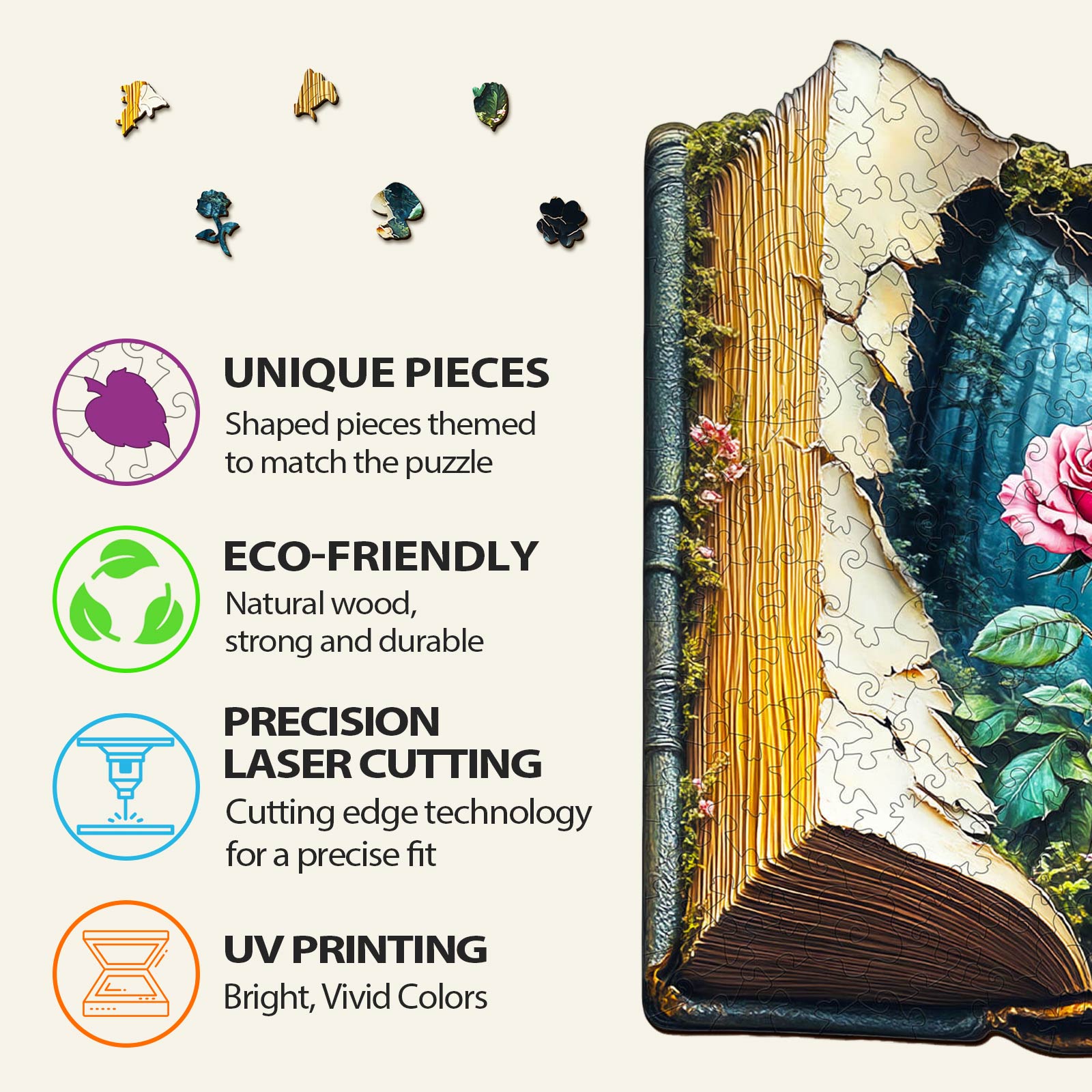 Blooming Story  Wooden Jigsaw Puzzle