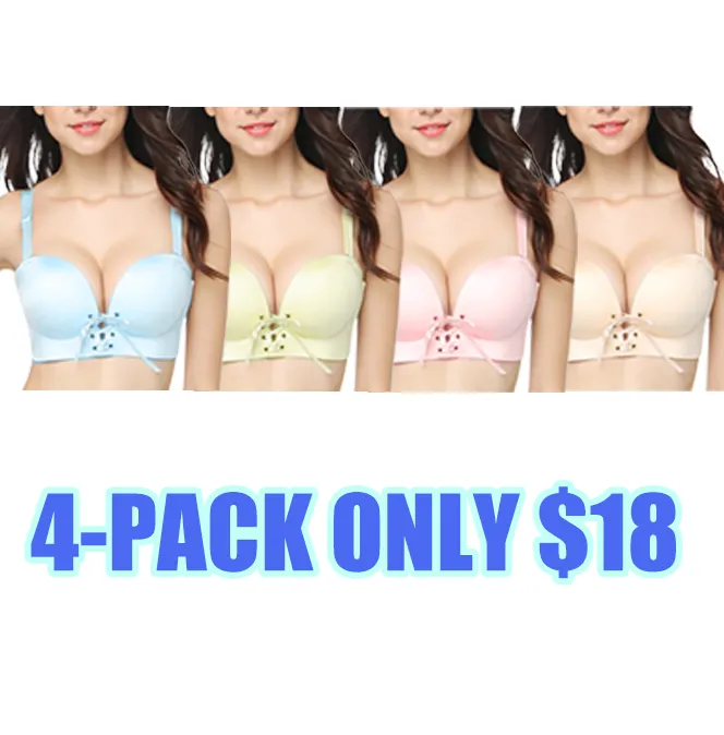 Add Two Cups Bras Brassiere for Women Push Up Padded Unlined Comfort Womenswear